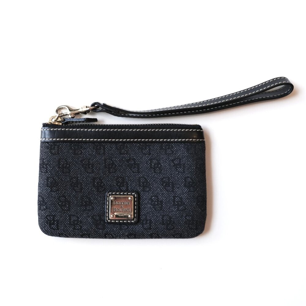 DOONEY & BOURKE Black Monogram Wristlet